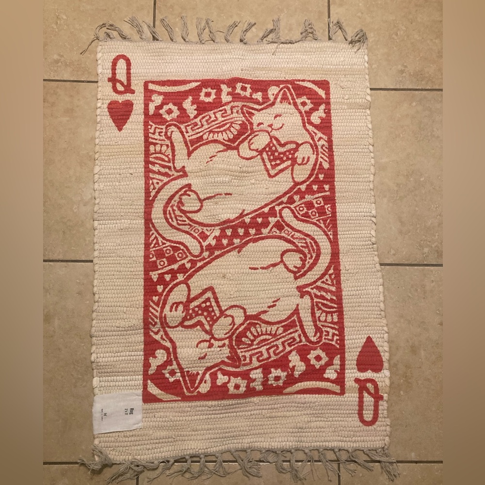 UO Cat of Hearts Rug